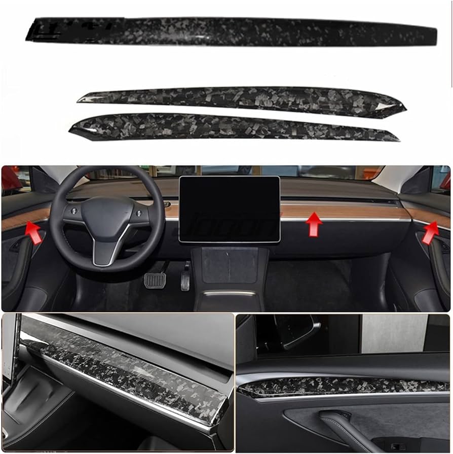 Dekorlist Instrumentpanel och d�rrar - FORGED kolfiber